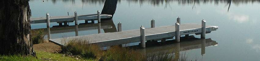 Jetty over a water storage